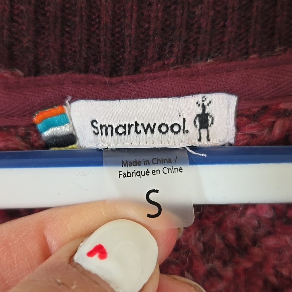 Smartwool | Maroon Moon Ridge Sweater Wrap Size Small - Picture 8 of 10
